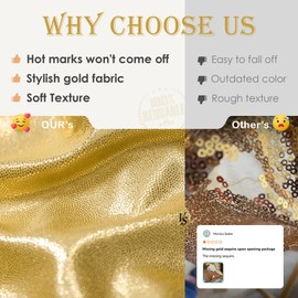 20ft x 10ft Gold Sequin Backdrop Curtain for Parties, Wrinkle Free Thick Glitter Photo Backdrop Drapes 4 Panels 5x10FT Back Drop Cloth Shiny Fabric for Wedding Birthday Photography Background