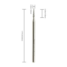 Spontaneous Beauty Premium Nail Carbide Bit for Under Nail and Cuticle Cleaning, 3/32" Shank (Medium - M, Silver - Sharp Point)