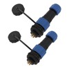 2Pcs SD16 IP68 Waterproof Aviation Connector SD16 Female Plug Male