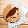 FINGERINSPIRE 9PCS Crow Painting Stencil with Paint Brush 15x15cm