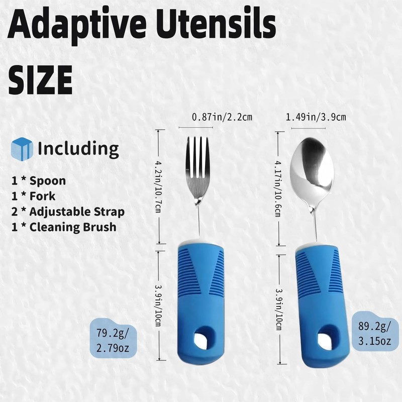 Adaptive Utensils, HOMOMSAE Weighted Special Supplies Spoon Fork Set with