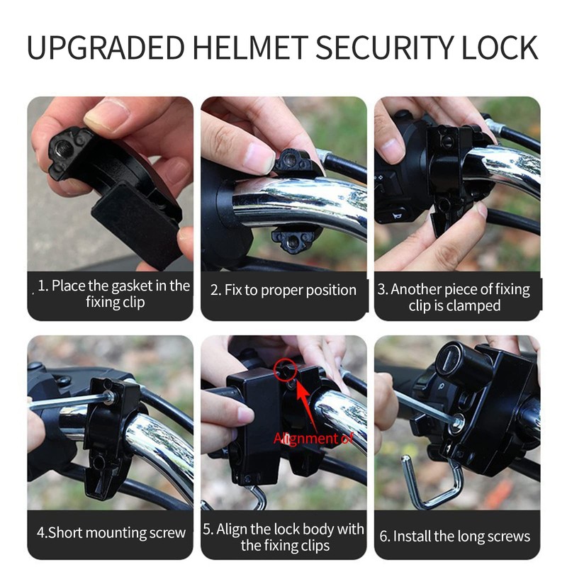 Generic Motorcycle Helmet Lock Motorcycle Security Lock Universal Motorcycle Parts