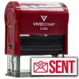 Rubber Stamp Sent (Mail Sent) Self-Inking (Red Ink) - Q-200