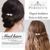 Yheakne Bridal Jewellery Pearl Rhinestone Hair Clip Shiny Crystal Hair