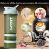 650ML/22OZ Botella para Proteina de Coctelera, JASUVII Protein Shaker con