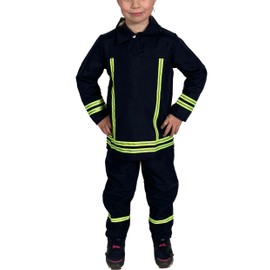 Foxxeo Fire Brigade Firemen Costume for Children Boys Fancy Dress Costume in Sizes 92-134, 128/134