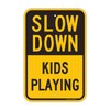 GicnKeuz Slow Down Sign, 18 x 12 Inches Kids at