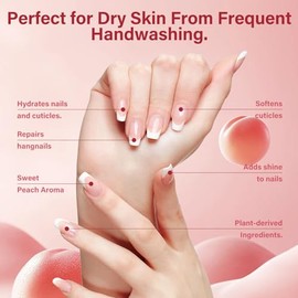 Aceite Para Cutículas En Barra (2 Unidades), Aroma Nutritivo A Jojoba Y Melocotón Para Un Mejor Crecimiento Y Fortalecimiento De Las Uñas, Aceite Portátil Para Uñas (7 Ml X 2)