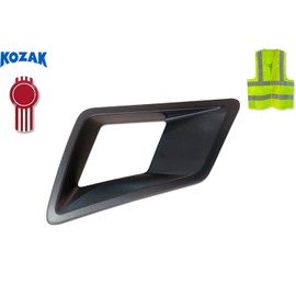 KOZAK DEF Filler Bezel for Trucks with Fairings A18-1004, Compatible with Kenworth T680, Left Driver Side, Includes KOZAK Logo and Reflective Safety Vest for Enhanced Visibility