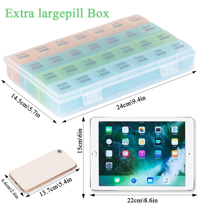 Large Monthly Pill Box Organiser 4 Week, Pill Boxes 1