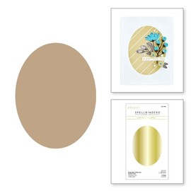 Spellbinders Essential Glimmer Solid Oval, Bronze,3.6*3.9 inches