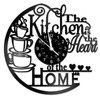 Twshiny Kitchen Wall Clock, Elegant Vinyl Record Black Wall Clocks