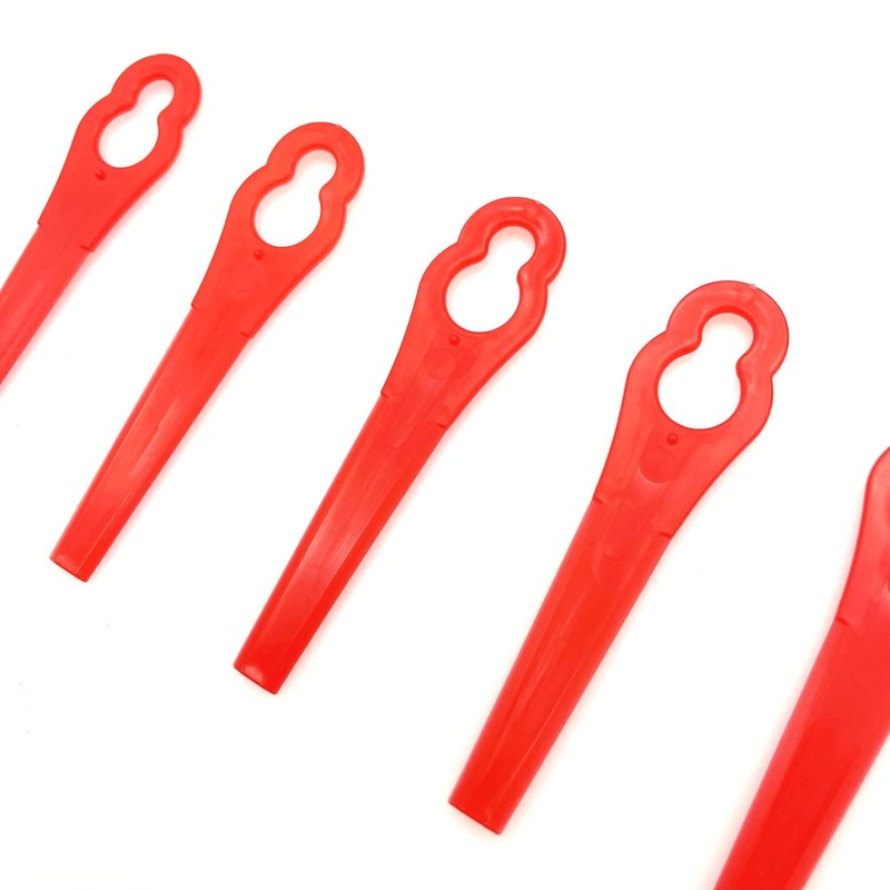 JZK 100pcs Plastic Grass Trimmer Blades 83mm Cordless Strimmer Blades