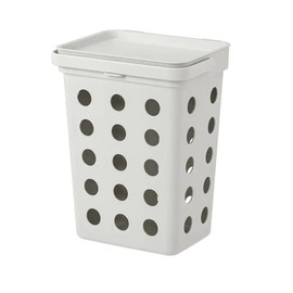 FINCHLEY Bin with lid for organic waste, light grey10 l