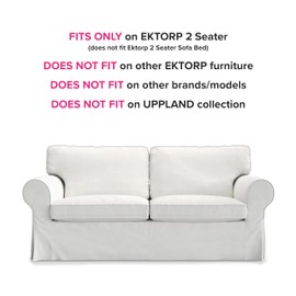 FMCTL Ektorp Loveseat Sofa Cover Replacement for IKEA Sofa Cover,Ektorp Couch Cover, EKtorp 2 Seat Sofa Cover, Ektorp Cover Only!(Dark Ocean)