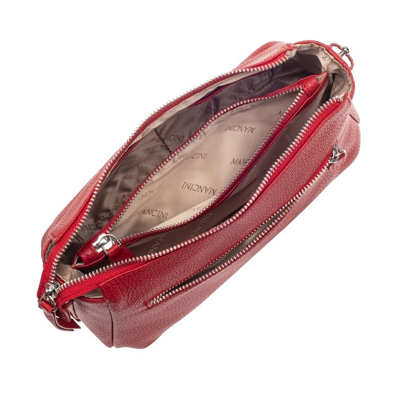 Mancini Pebbled Charlize Crossbody Bag