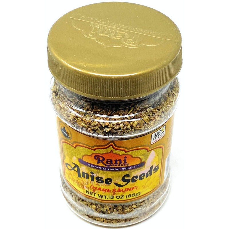 Rani Anise Seeds (Hari Saunf) 3oz (85g) PET Jar ~