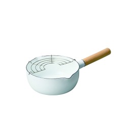 Pearl Metal Tempura Pot 18cm Enamel Single Handle Blanc Kitchen HB-5420