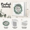 Bless Our Home Sign Wood Box Desk Decor,Spring Botanical Eucalyptus