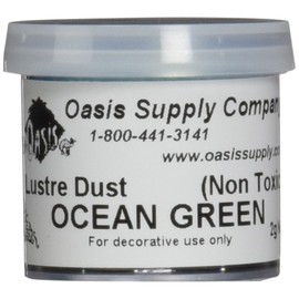 Luster Dusts Cake DP-24 Decorating Dust, Teal Ocean Green, 2 Gram