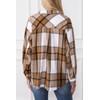 Womens Casual Plaid Shacket Wool Blend Button Down Long Sleeve