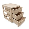 3 Drawers Plastic Desktop Storage Unit with Drawers, Stationary Arts