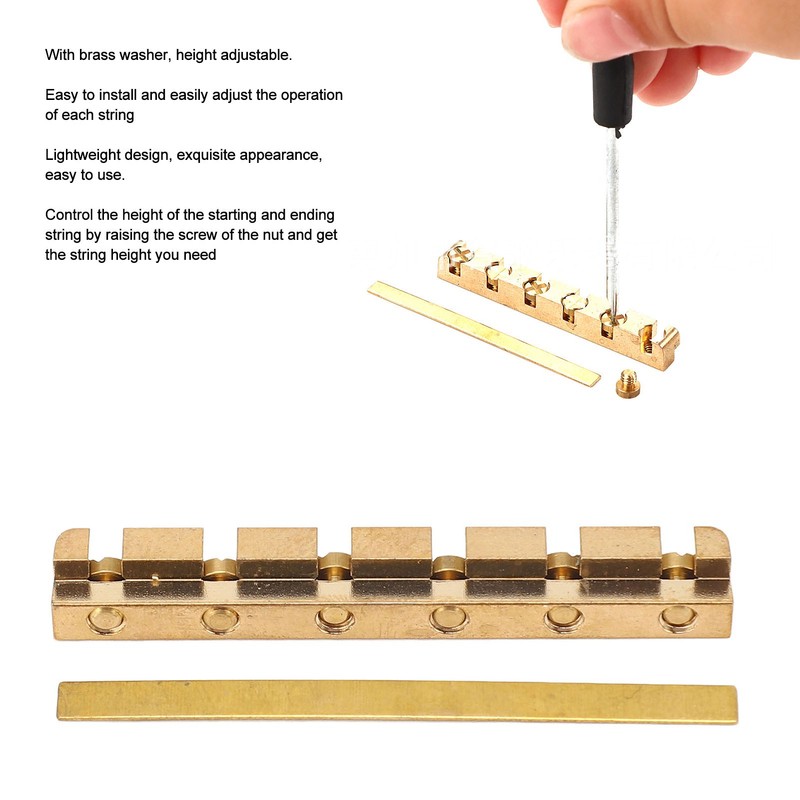 42mm Guitar Nut Brass Height Adjustable Professional Electric Guitar Nut