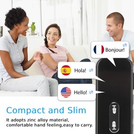 Portable Language Translator Device,Instant Voice Translator Device 70 Languages Pocket Translator APP,24 Photo Translations,for Travel Meeting Shopping