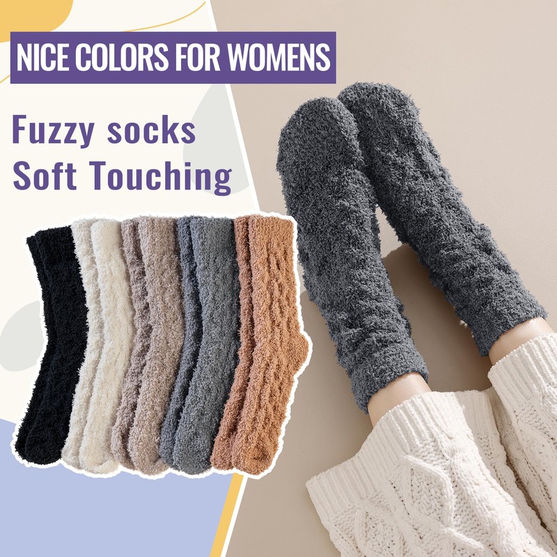 DoSmart Fuzzy Socks For Women Slipper Warm Fluffy Soft Winter
