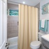 Popkozzi Champagne Gold Sparkle Shower Curtain: Golden Beige Cream Glitter