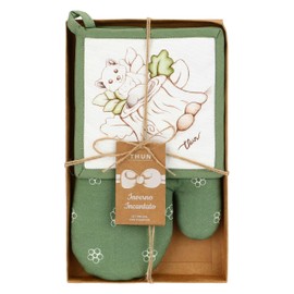 Thun - Set guantone e presina in cotone, collezione Inverno Incantato