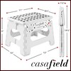 Casafield 9" Folding Step Stool with Handle, White - Portable