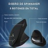 MOYAC Mouse Ergonómico Alarmbrico con 6 Botones, Mouse RGB Silencioso