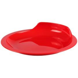 Harfield Tableware Assisted Dining Scoop Non Slip Plate 23cm HQ Unbreakable Copolyester (Red)