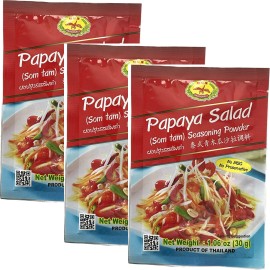 Dragonfly 3 Pack Dragonfly Papaya Salad Seasoning Som Tam Powder Thai Style 30g