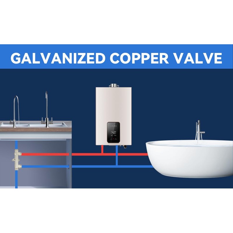 2 Pack Brass Sensor Valve for Hot Water Recirculating Pump,Replace