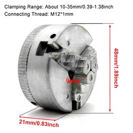 VOBOR Three-jaw chuck, three-jaw chuck for lathe and Z011 jaw chuck, lathe chuck, ultra-precision manual three-jaw chuck, independent reverse zinc alloy lathe chuck