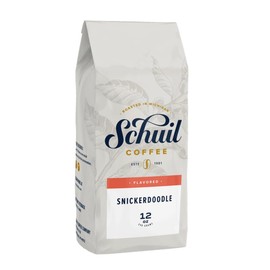 Snickerdoodle, Schuil Whole Bean Flavored Coffee (12oz Bag) Fair Trade, Premium Light Roasted Gourmet Coffee Beans, Perfect for Cold Brew