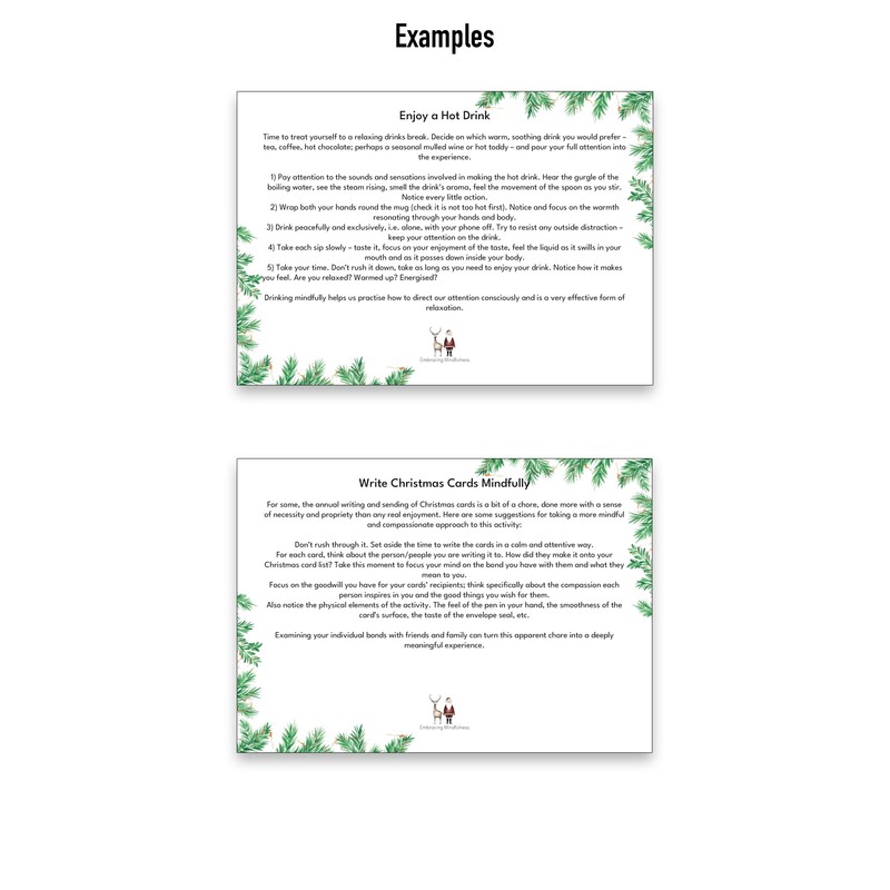 Mindfulness Advent Calendar for an Even More Beautiful Holiday Christmas