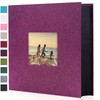 Linen 4x6 Photo Album with Cover Window, 200/300/600 Pockets