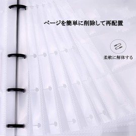 Business Card Holder, Business Card Holder, File, Business Card Book, Includes Colorful Classification Paper, Label Stickers, Colorful Classification Management, 30 Sheets, Holds Up to 180 People, MOMI (Black)