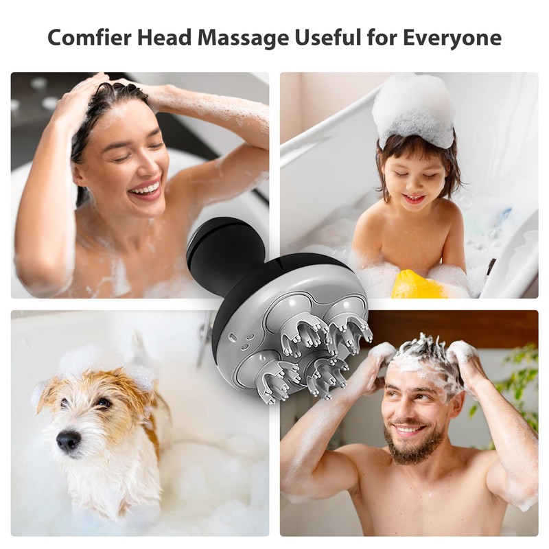 COMFIER Electric Scalp Massager, Waterproof Head Massager with Mutlti-Modes Vibration,