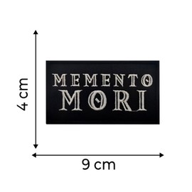 Gemelolandia | Memento Mori Stoic Phrase of Philosophy - Limited Edition - 5 x 8 cm - Ideal for Backpacks and Clothes (Model 3)