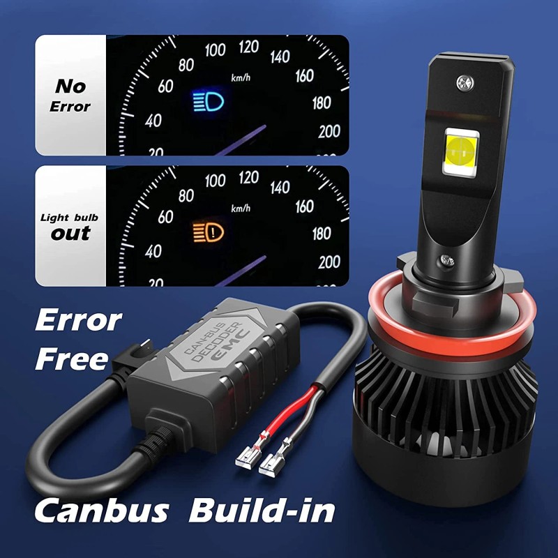 HIKARI VisionPlus H1 LED Bulbs 15000LM 30W TOP XHP50.2 Equivalent