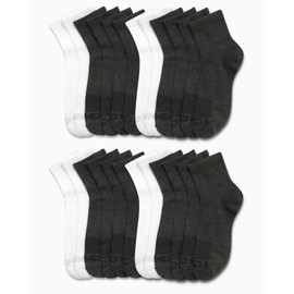 AND1 Men's Socks - PROPLATINUM Lightweight Quarter Cut Socks (24 Pack), Size 6-12.5, Assorted