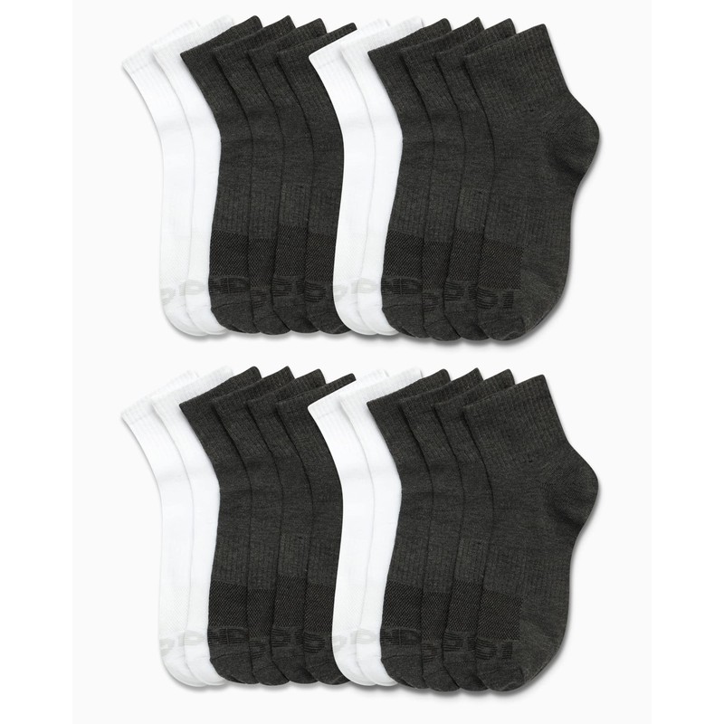 AND1 Men's Socks - PROPLATINUM Lightweight Quarter Cut Socks (24