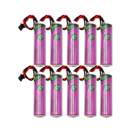 STEPMAX (10 Pack 3.6V 2400mAh TL-5903 3.6V AA Lithium Battery for Tadiran TL-5903 SL-360 ER14500 ER14505 S7-400 6ES7971-0BA00 with Plug