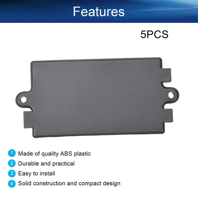Heyiarbeit 5Pcs 2.56"x1.50"x0.87" ABS Black Dustproof Electronic Junction Box Enclosure