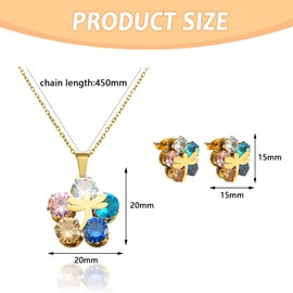 FDEETY 2 Piece Women's Jewellery Set Premium Design Necklace Earrings Set for Daily Party Fashion Women Gifts, Stainless Steel, No Gemstone