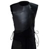 Oddfirm Medieval Leather Vest with Lacing Renaissance Knight Patchwork Leather